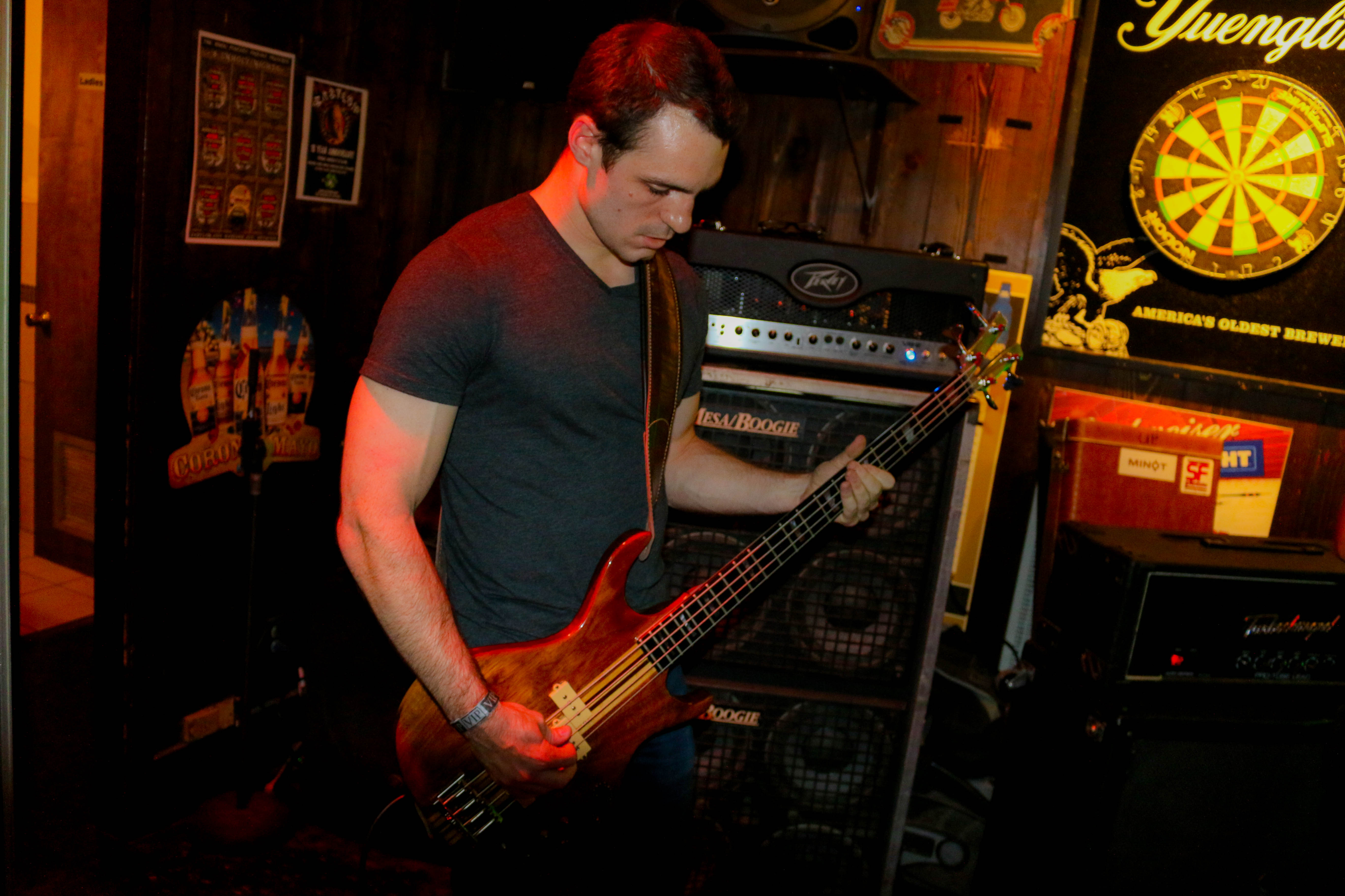 Taylor Simon playing bass